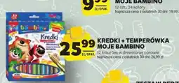 KREDKI + TEMPERÓWKA MOJE BAMBINO 12 kolorów