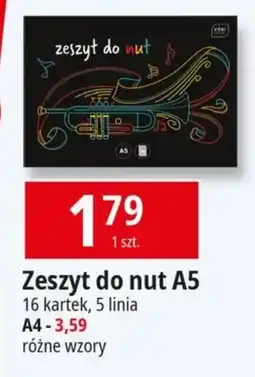 E.Leclerc Zeszyt do nut A5 16 kartek oferta