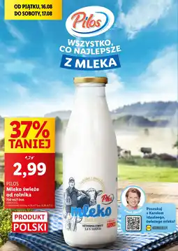 Lidl PILOS Mleko świeże od rolnika, 750 ml oferta