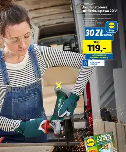 Lidl PARKSIDE Akumulatorowa szlifierka kątowa 20 V oferta