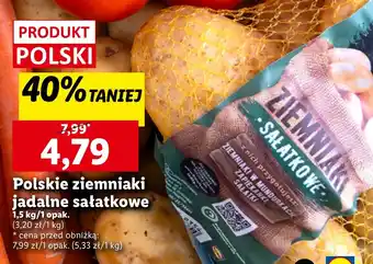 Lidl Polskie ziemniaki jadalne sałatkowe, 1,5 kg oferta