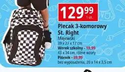 E.Leclerc Plecak 3-komorowy St. Right Majewski 39 x 27 x 17 cm oferta