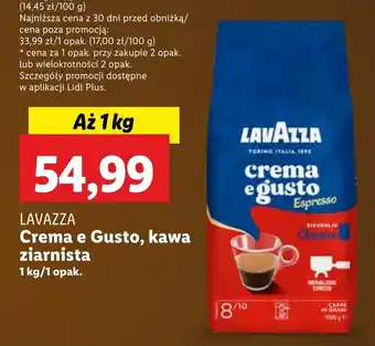 Lidl LAVAZZA Crema e Gusto, kawa ziarnista, 1 kg oferta