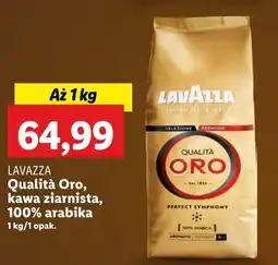 Lidl LAVAZZA Qualità Oro, kawa ziarnista, 100% arabika, 1 kg oferta