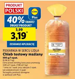 Lidl PIEKARNIA W SERCU LIDLA Chleb tostowy maślany, 500 g oferta
