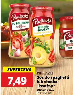 Lidl PUDLISZKI Sos do spaghetti lub słodko-kwaśny, 500 g oferta