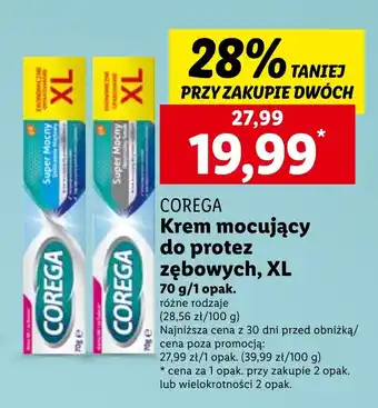 Lidl COREGA Krem mocujący do protez zębowych, XL, 70 g oferta