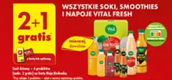 Biedronka WSZYSTKIE SOKI, SMOOTHIES I NAPOJE VITAL FRESH oferta