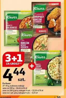 Auchan Chrupiący kurczak z czosnkiem Knorr fix oferta