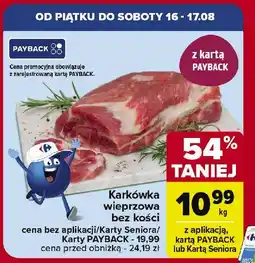 Carrefour Karkówka wieprzowa bez kości oferta