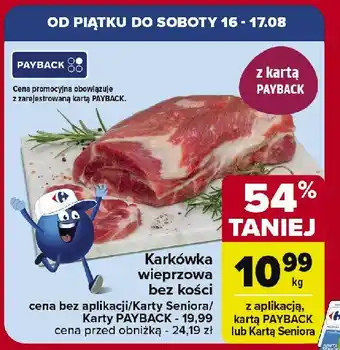 Carrefour Karkówka wieprzowa bez kości oferta