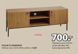 JYSK STOLIK TV HEMDRUP S134 x W50 x G38 cm oferta