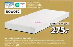 JYSK MATERAC SPRĘŻYNOWY BASIC S25 80x200 cm oferta