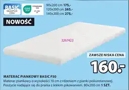 MATERAC PIANKOWY BASIC F50 80x200 cm