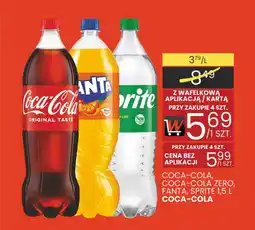 Wafelek COCA-COLA, COCA-COLA ZERO, FANTA, SPRITE 1,5 L COCA-COLA oferta