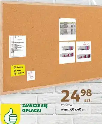 Auchan Tablica korkowa 60 x 40 cm oferta