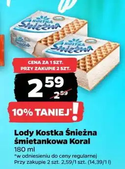 Netto Lód śmietankowy Koral Kostka Śnieżna oferta
