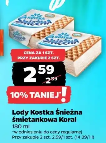 Netto Lód śmietankowy Koral Kostka Śnieżna oferta