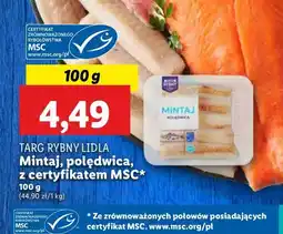 Lidl Mintaj polędwica Targ Rybny Lidla oferta
