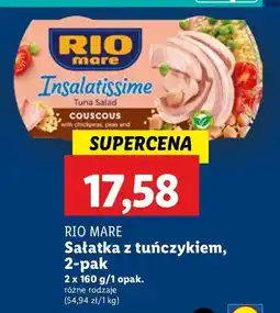 Lidl Sałatka z tuńczyka kuskusem i warzywami Rio Mare Insalatissime oferta