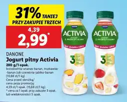 Lidl Jogurt truskawka-kiwi Danone Activia oferta