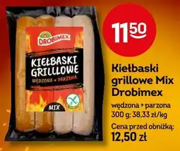 Żabka Kiełbaski grillowe Mix Drobimex oferta
