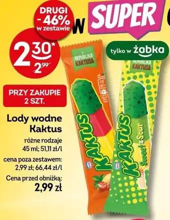 Żabka Lody wodne Kaktus oferta