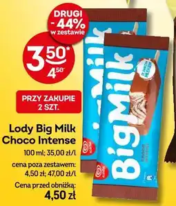 Żabka Lody Big Milk Choco Intense oferta
