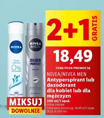 Lidl Antyperspirant Nivea Fresh Natural oferta