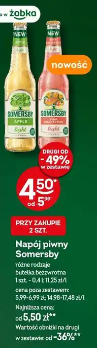 Żabka Napój piwny Somersby oferta