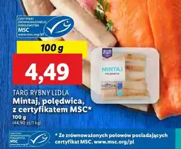 Lidl Mintaj polędwica Rybny targ lidla oferta