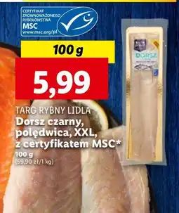 Lidl Dorsz czarny polędwica Rybny targ lidla oferta