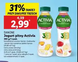 Jogurt bez cukru czereśnia-jabłko-banan Danone activia