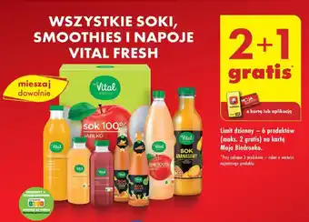 Biedronka WSZYSTKIE SOKI, SMOOTHIES I NAPOJE VITAL FRESH oferta