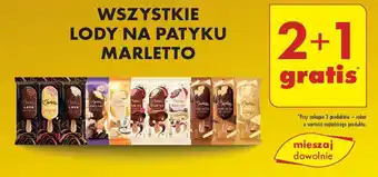 Biedronka WSZYSTKIE LODY NA PATYKU MARLETTO oferta