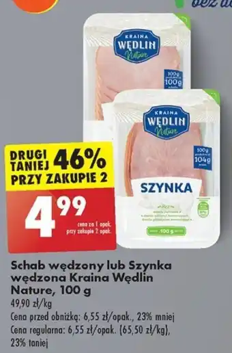 Biedronka Schab wędzony lub Szynka wędzona Kraina Wędlin Nature, 100 g oferta