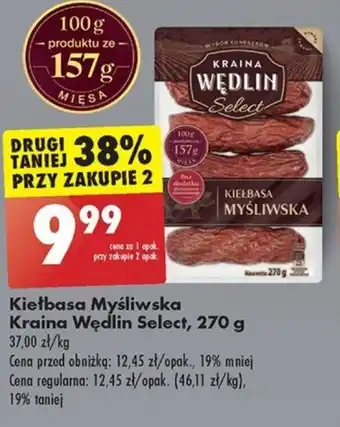 Biedronka Kiełbasa Myśliwska Kraina Wędlin Select, 270 g oferta