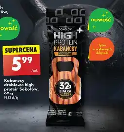 Biedronka Kabanosy drobiowe high protein Sokołów, 60 g oferta
