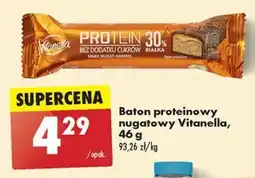 Biedronka Baton proteinowy nugatowy Vitanella, 46 g oferta