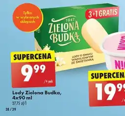 Biedronka Lody Zielona Budka, 4 x 90 ml oferta