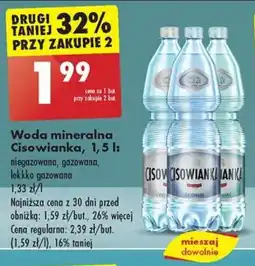 Biedronka Woda mineralna Cisowianka, 1,5 I oferta