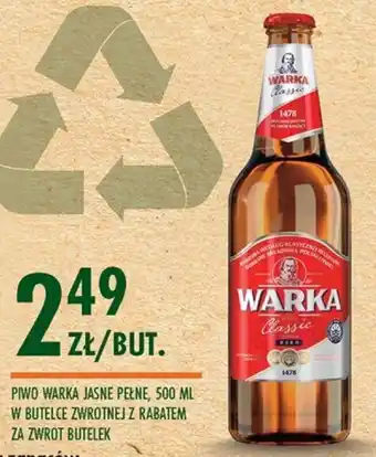 Biedronka PIWO WARKA JASNE PEŁNE, 500 ML oferta