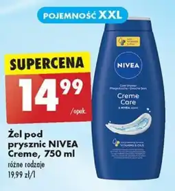 Biedronka Żel pod prysznic NIVEA Creme, 750 ml oferta