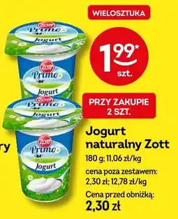 Żabka Jogurt naturalny Zott oferta