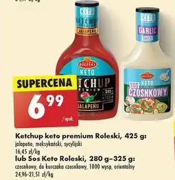 Biedronka Ketchup premium sycylijski do pizzy Roleski Keto oferta