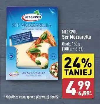 ALDI Ser mozzarella - plastry Mlekpol oferta