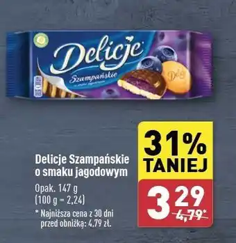 ALDI Ciastka z galaretką jagodową Delicje Szampańskie oferta
