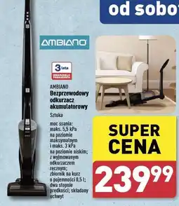 ALDI Odkurzacz akumulatorowy Ambiano oferta