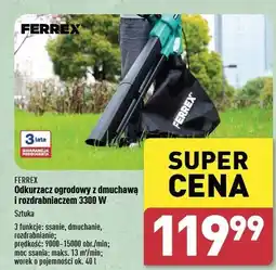 ALDI Odkurzacz ogrodowy z dmuchawą i rozdrabniaczem 3300w Ferrex oferta