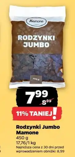 Netto Rodzynki Jumbo Mamone, 450 g oferta